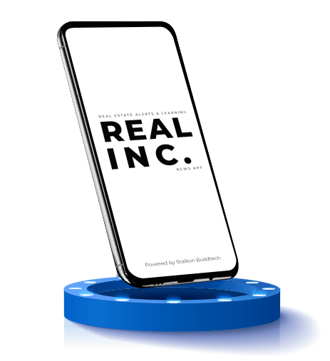 Real Inc real estate news app on mobile
