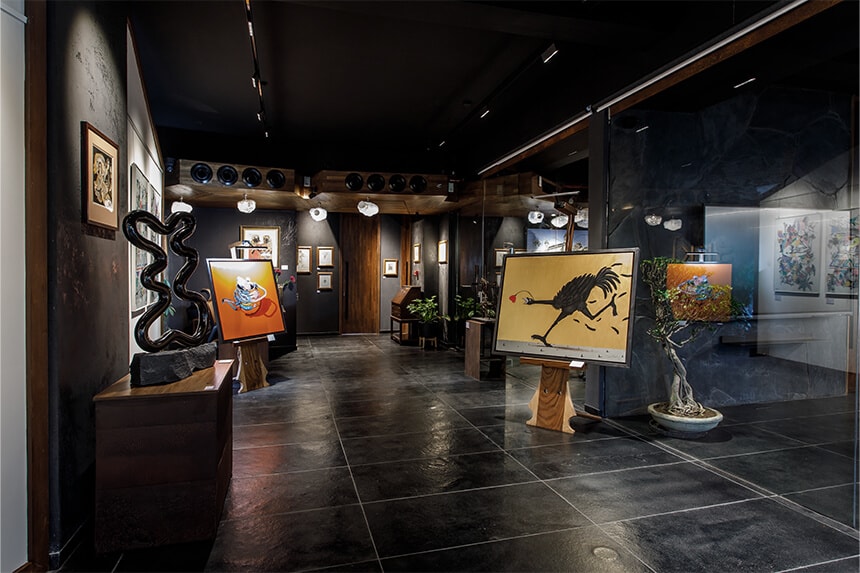 IKKO Art Gallery corridor with curated works