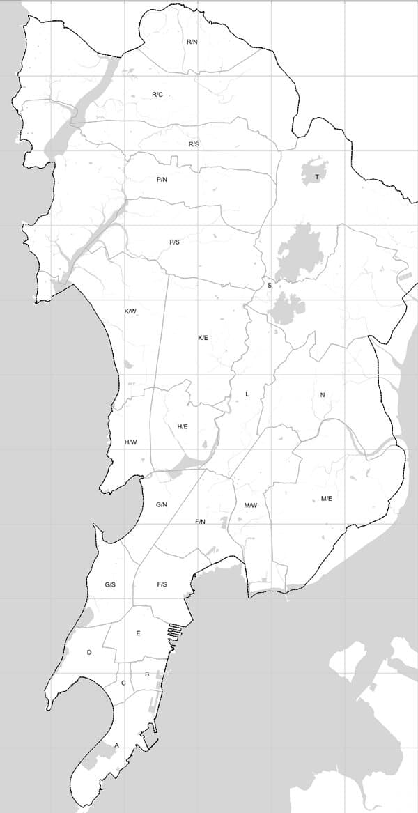 Map of Mumbai city and suburbs for CY Corp liaison services